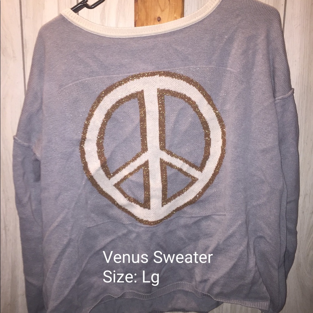 Gray peace sweater